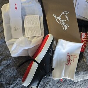 Christian Louboutin Black and Red Men's Sneakers
